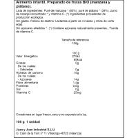 Manzana y plátano bio BE PLUS, bolsita 100 g