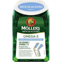 Omega 3 con jenjibre y vitamina C y D MOLLERS, bote 80 uds