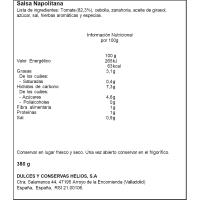 Salsa napolitana para pasta HELIOS, frasco 380 g