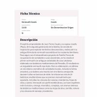 CASALS bermuta, botila 75 cl