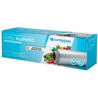 Papel de aluminio profesional CUATROGASA, caja 200 m