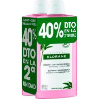 Champú de peonia KLORANE, pack 2x400 ml