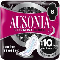 Compresa ultrafina noche con alas AUSONIA, paquete 8 uds