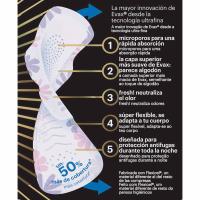 Compresa de noche extra con alas EVAX LIBERTY, paquete 9 uds