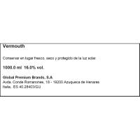 CARPANO CLASSICO bermut gorria, botila 1 litro