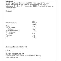 Chopped pork en lonchas ELPOZO, bandeja 100 g