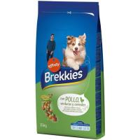 Alimento de pollo-cereal para perro BREKKIES, saco 15 kg