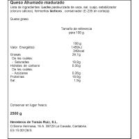 Queso tierno ahumado PASIEGA P. PELADA, al corte, compra mínima 250 g