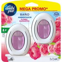 Ambientador flores elegantes para baño AMBIPUR, pack 2 uds