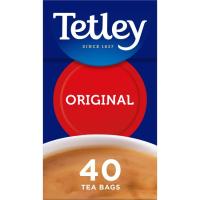 Té británico negro TETLEY, caja 40 uds