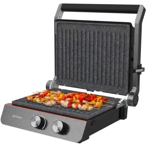 Parrilla eléctrica, 2200W, Rock'nGrill Blaze Neon CECOTEC