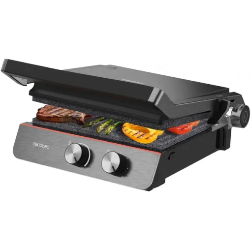 Parrilla eléctrica, 2200W, Rock'nGrill Blaze Neon CECOTEC