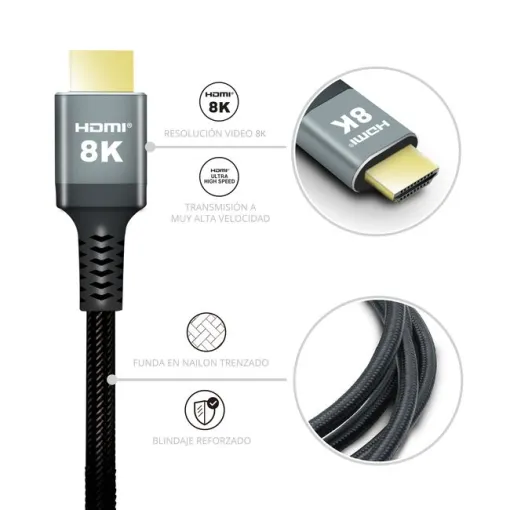 Cable HDMI 2.1 8K 370320 1,5 metros METRONIC
