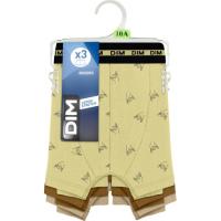 Bóxer infantil algodón elástico, amarillo talla 8 DIM, pack 3 uds
