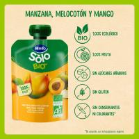 Manzana, melocotón y mango HERO, doypack 100 g