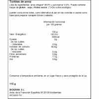 Tortitas de arroz bio ECOCESTA, paquete 115 g