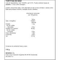 Tortitas de maíz bio ECOCESTA, paquete 110 g
