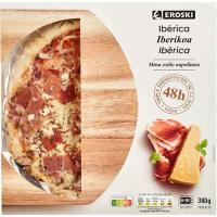 Pizza ibérica triple fermentación EROSKI, caja 360 g
