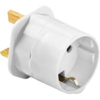 Adaptador de corriente Ingés Europeo blanco, 13 A, 1407 FAMATEL