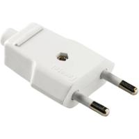 Clavija enchufe plana blanca, macho, bipolar, 10 A, 10010.1 FAMATEL Clavija enchufe plana blanca, macho, bipolar, 10 A, 10010.1 FAMATEL