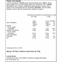 Yogur griego con mango YAOS, pack 4x115 g