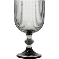 Copa Fósil, vidrio labrado gris fumé BIDASOA, 37 cl