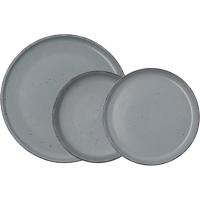 Vajilla de loza gris, 4 servicios, Plato: Ø26.5, 20 y 18,5cm, Duna QUID, 12 piezas Vajilla de loza gris, 4 servicios, Plato: Ø26.5, 20 y 18,5cm, Duna QUID, 12 piezas