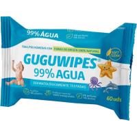 Toallitas humedas 99% agua GUGUWIPES, paquete 60 uds
