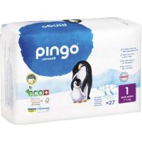 Pañal ecológico ultrasoft 2-5 kg Talla 1 PINGO, paquete 27 uds