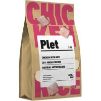 PLET txakur helduentzako oilasko eta arroz pentsua, zakua 3 kg