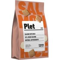Alimento de salmón-arroz gatos esterilizados PLET, saco 3 kg