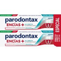 Detífrico encías+aliento&sensibilidad PARONDONTAX, pack 2x75 ml