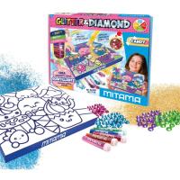 Set manualidades, contenido: Marco+ polvos de purpurina+ colas de purpurina MITAMA