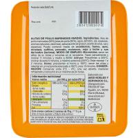 Alitas de pollo asadas EROSKI, tarrina aprox. 500 g