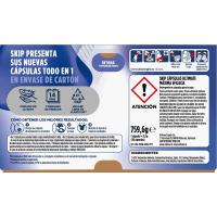 Detergente en cápsulas SKIP ULTIMATE EFICACIA, bolsa 26+10 dosis