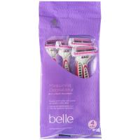 BELLE depilatzeko aitzur baskulagarria 3 xafla, sorta 4 ale