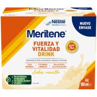 Bebida de chocolate fuerza y vitalidad MERITENE, pack 6x180 ml
