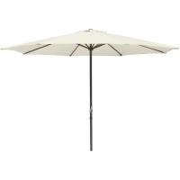 Sombrilla de jardin en crudo, mastil 48mm, con manivela, 290x242 cm