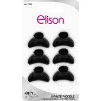 Pinzas pequeñas black ELISON, pack 6 uds Pinzas pequeñas black ELISON, pack 6 uds