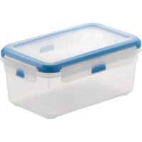 Hermético rectangular, plástico transparente y azul Super Lock SP BERNER, 1 litro Hermético rectangular, plástico transparente y azul Super Lock SP BERNER, 1 litro