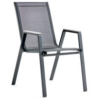 Sillón Life, acero, detalles en Poliwood, apilable CAPRICE, 75x54x92 cm