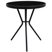 Mesa New Bi-Lola, acero, Cristal temperizado 5 mm, Ø60x70 cm