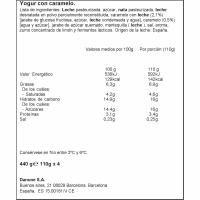 Yogur griego con caramelo DANONE, pack 4x110 g
