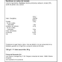 RIBEIRA sardinak tomatean, lata 120 g