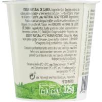 Yogur de cabra Bio CANTERO DE LETUR, tarrina 125 g