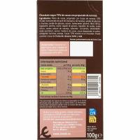 Chocolate negro 72% cacao-naranja EROSKI, tableta 100 g