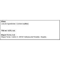 Vino Tinto desalcoholizado NATUREO 0,0, botella 75 cl