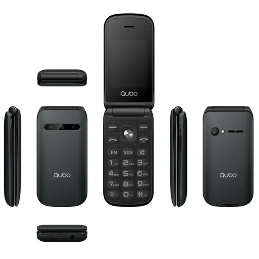 Teléfono móvil libre negro, X-209 4G QUBO