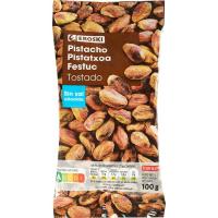 Pistacho pelado tostado sin sal EROSKI, bolsa 100 g