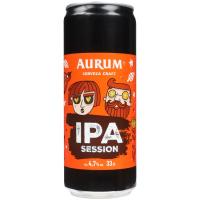 Cerveza craft IPA session AURUM, lata 33 cl